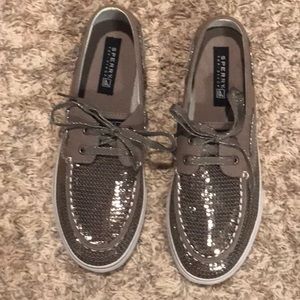 Brand new Sperry Bahama Pewter shoes size 4M